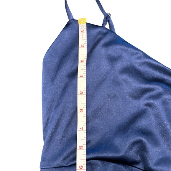 Sadyce Women’s Formal Strappy Dress Side Gather Slit Royal Blue Medium Wedding - Picture 7 of 15